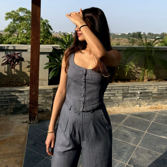 Bella Bustier Top (Grey)