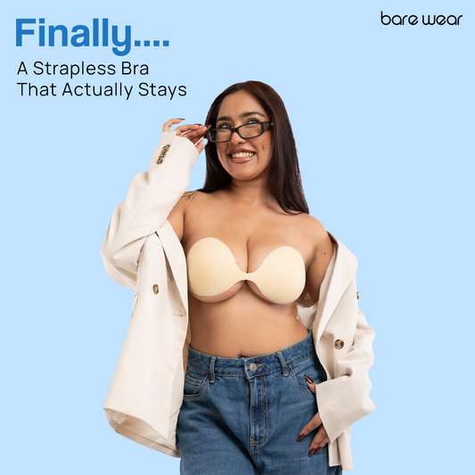 Adhesive Easy Lift Silicone Bra, Reusable, Sweatproof & Waterproof