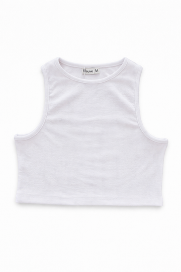 White Racerback Tank Top