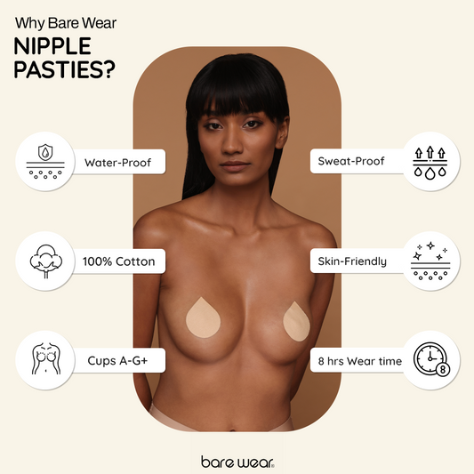 Nipple Pasties Sweatproof & Waterproof (10 Pairs)