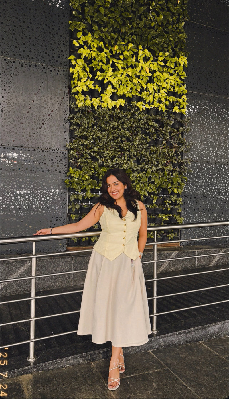 Positano Vest (Butter Yellow)