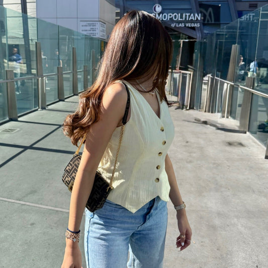 Positano Vest (Butter Yellow)