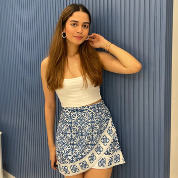 MOROCCAN SKIRT BLUE