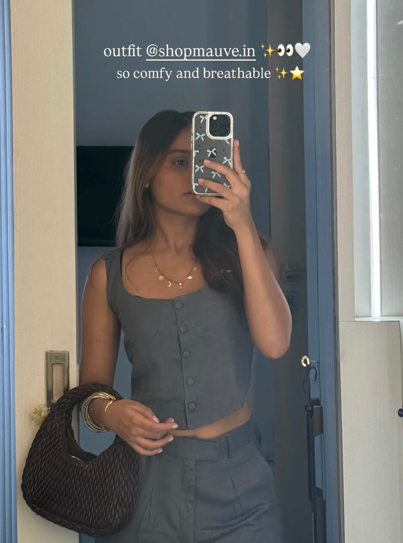 Bella Bustier Top (Grey)