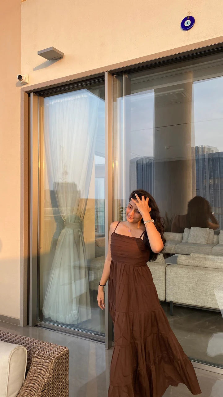 Sicily Dress (Brown)