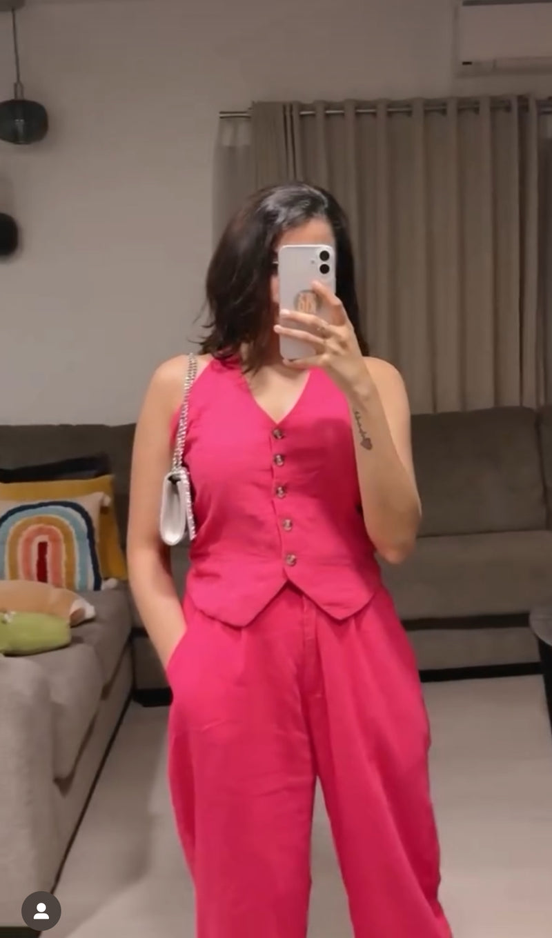 Geneva Vest - Hot Pink