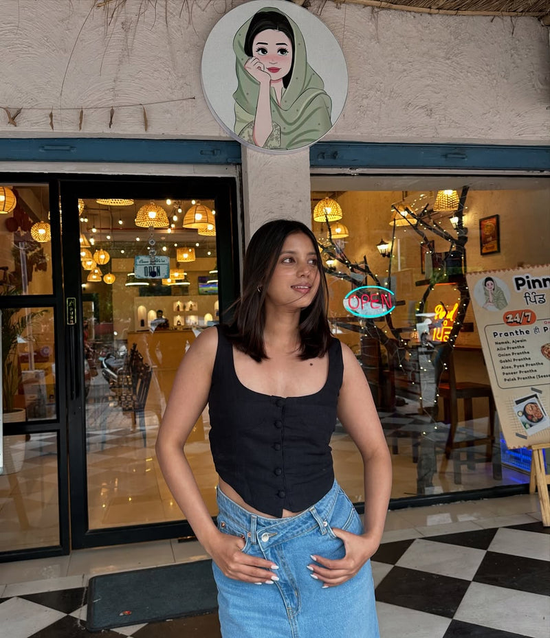 Bella Bustier Top (Black)