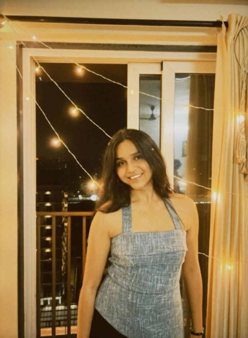 Audrey Tweed Top (Grey)