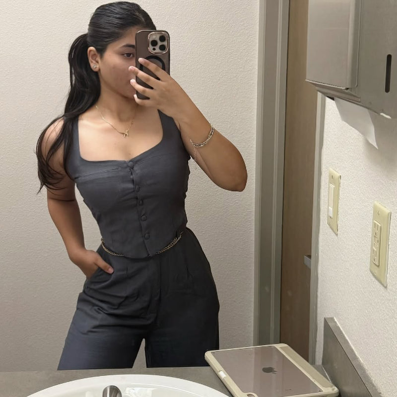 Bella Bustier Top (Grey)